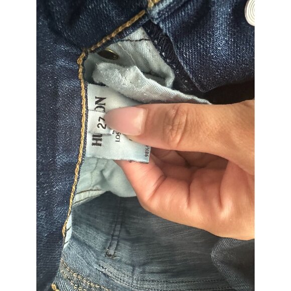 HUDSON Distressed Dark Wash Flare Leg Jeans Size 27 - Picture 8 of 11